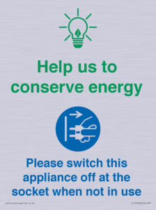 Help us to conserve energy - Unplug the kettle when finished